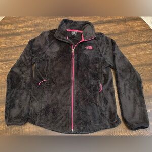 The North Face Osito Fleece Jacket Womens Medium Black Full Zip Pocket Outdoor
